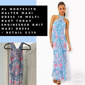 NWT - Lilly Pulitzer Multi-Color Halter Maxi Dress